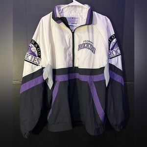 Vintage 90s Colorado Rockies MLB Starter Pullover Windbreaker Jacket Sz L